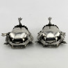 Unusual Pair of Victorian Silver Plated Salts