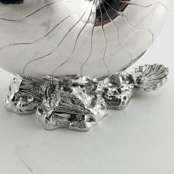 Good Quality Victorian Nautilus Shell Silver Plated Spoon Warmer