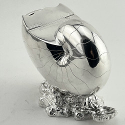 Good Quality Victorian Nautilus Shell Silver Plated Spoon Warmer
