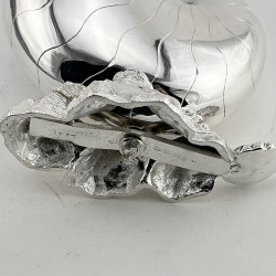 Good Quality Victorian Nautilus Shell Silver Plated Spoon Warmer