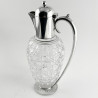 Elegant Style Late Victorian Silver Plated Claret Jug with Plain Mount