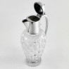 Elegant Style Late Victorian Silver Plated Claret Jug with Plain Mount