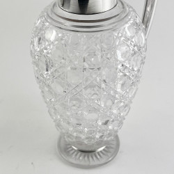 Elegant Style Late Victorian Silver Plated Claret Jug with Plain Mount