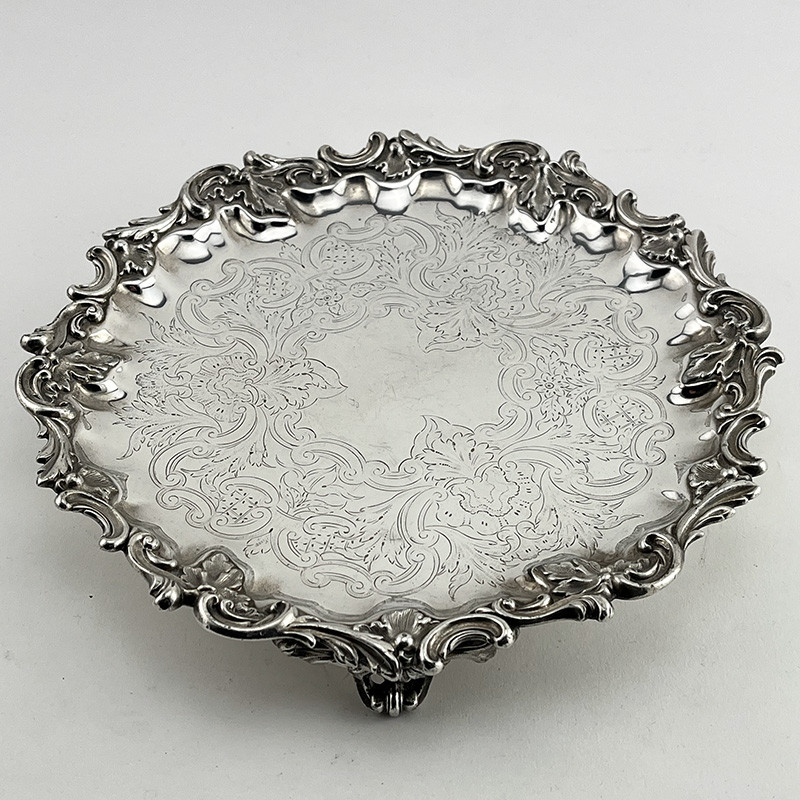 Pretty Old Sheffield Plate 25.4cm (10") Salver (c.1835)