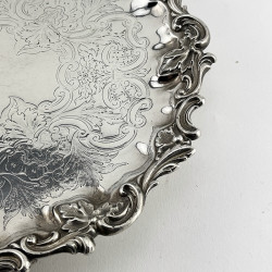Pretty Old Sheffield Plate 25.4cm (10") Salver