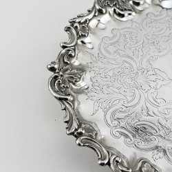 Pretty Old Sheffield Plate 25.4cm (10") Salver