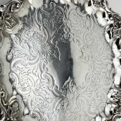 Pretty Old Sheffield Plate 25.4cm (10") Salver