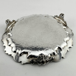 Pretty Old Sheffield Plate 25.4cm (10") Salver
