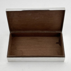 Unusual Sterling Silver Cigar or Cigarette Box with Hunting Scene