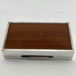 Unusual Sterling Silver Cigar or Cigarette Box with Hunting Scene