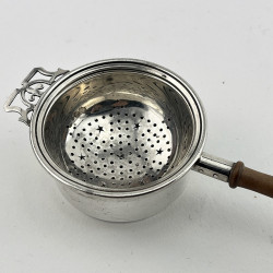 Sterling Silver Tea Strainer with Detachable Bowl