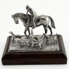 Good Quality Cast Sterling Silver Model of the Master on Horseback with Hounds (1978)
