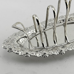 Pretty Late Victorian Silver Plated Toast Rack