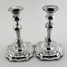 Pair of Georgian Style Edwardian Sterling Silver Candlesticks (1906)