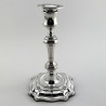 Pair of Georgian Style Edwardian Sterling Silver Candlesticks
