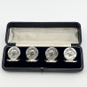 Unusual Edwardian Boxed Set of Sterling Silver Menu Holders (1907)