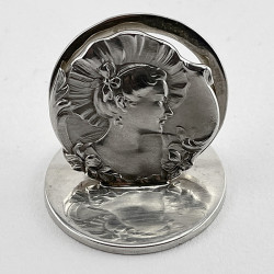 Unusual Edwardian Boxed Set of Sterling Silver Menu Holders