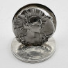 Unusual Edwardian Boxed Set of Sterling Silver Menu Holders