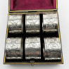 Boxed Set of Six Late Victorian Silver Plated Napkin Rings