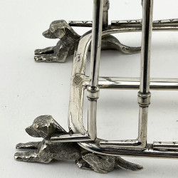 Rare and Unusual Victorian Hunting Themed Silver Plated Toast Rack