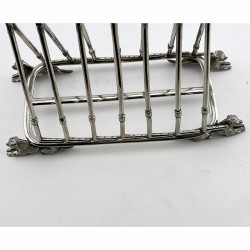 Rare and Unusual Victorian Hunting Themed Silver Plated Toast Rack