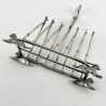 Rare and Unusual Victorian Hunting Themed Silver Plated Toast Rack