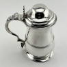 Fine Quality George III Sterling Silver Lidded Tankard