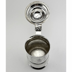 Fine Quality George III Sterling Silver Lidded Tankard