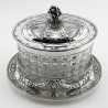 Quality Large Victorian Cut Glass and Silver Plated Biscuit Barrel (c.1895)