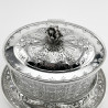 Quality Large Victorian Cut Glass and Silver Plated Biscuit Barrel