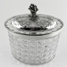 Quality Large Victorian Cut Glass and Silver Plated Biscuit Barrel