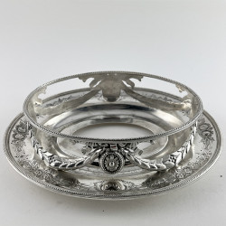 Quality Large Victorian Cut Glass and Silver Plated Biscuit Barrel