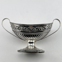 Pretty and Good Gauge Victorian Sterling Silver Pair of Salts