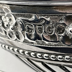 Pretty and Good Gauge Victorian Sterling Silver Pair of Salts