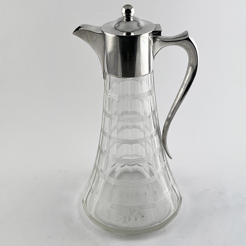 Stylish Plain John Grinsell & Sons Silver Plated Claret Jug