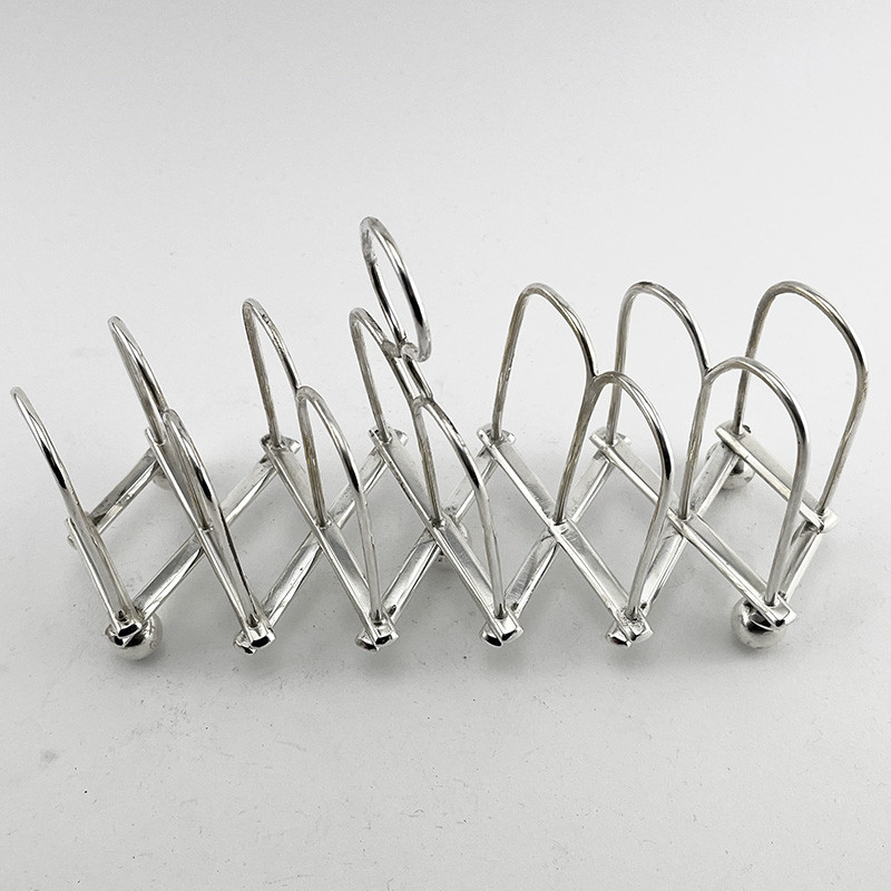 Victorian Novelty Expanding Silver Plated Toast Rack (c.1895)