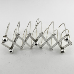 Victorian Novelty Expanding Silver Plated Toast Rack