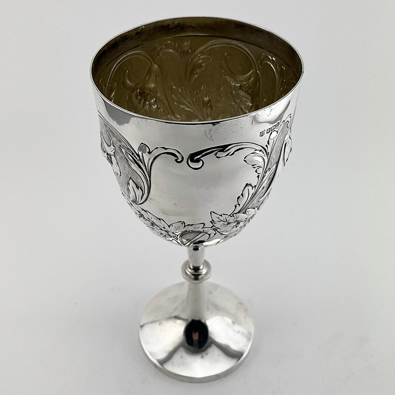 Large Edwardian Sterling Silver Goblet or Trophy Cup (1902)