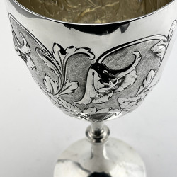Large Edwardian Sterling Silver Goblet or Trophy Cup