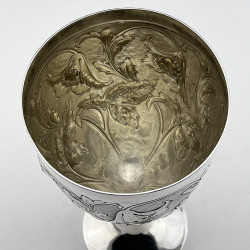 Large Edwardian Sterling Silver Goblet or Trophy Cup