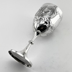 Large Edwardian Sterling Silver Goblet or Trophy Cup