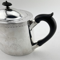 Elegant Georgian Style Victorian Silver Plated Teapot