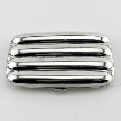 Smart Plain Sterling Silver Torpedo Shaped Pocket Cigar Case