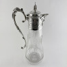 Beautiful Victorian Engraved Silver Plated Claret Jug Engraved with Monkys and Palm Trees