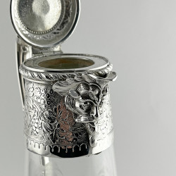 Beautiful Victorian Engraved Silver Plated Claret Jug Engraved with Monkys and Palm Trees