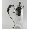 Beautiful Victorian Engraved Silver Plated Claret Jug Engraved with Monkys and Palm Trees