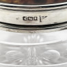 Large Decorative Edwardian Sterling Silver and Tortoiseshell Dressing Table Jar