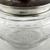 Large Decorative Edwardian Sterling Silver and Tortoiseshell Dressing Table Jar