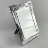 Decorative and Unusual Shaped Sterling Silver Standing Mirror (1908)