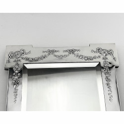 Decorative and Unusual Shaped Sterling Silver Standing Mirror